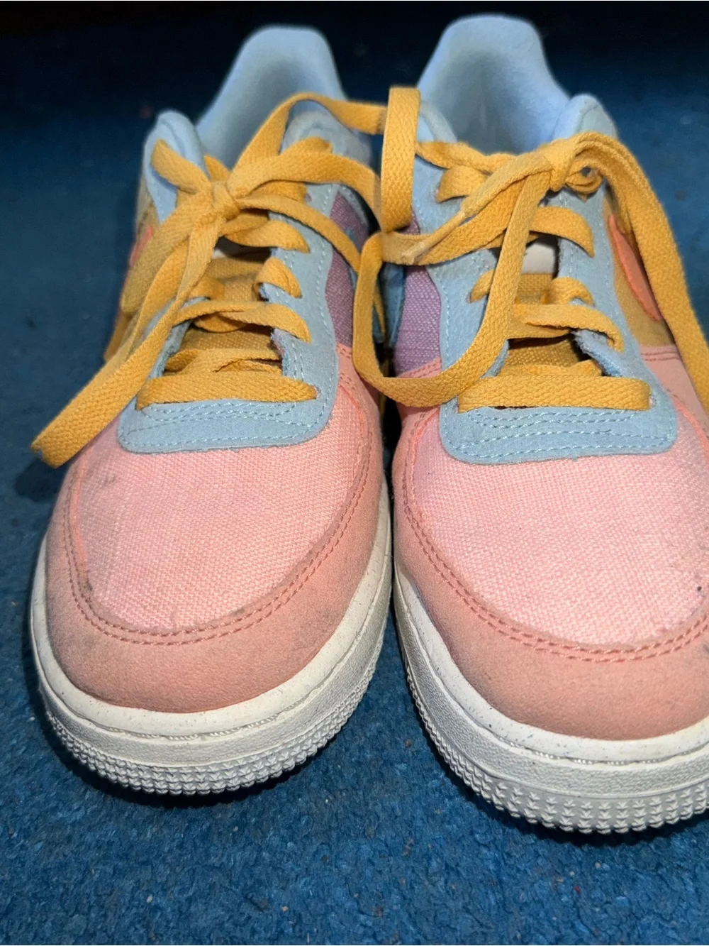 Nike Girls Pink, Yellow & Light Blue Sneakers